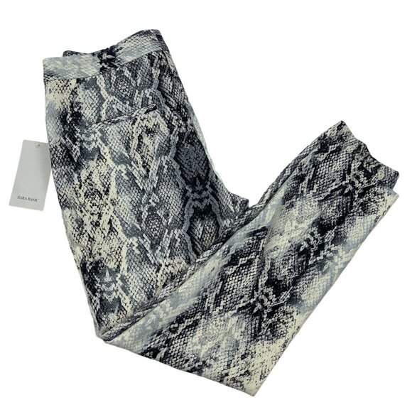 Zara Basic Womens Snake Print Skinny Pants Size S - New - Picture 3 of 9